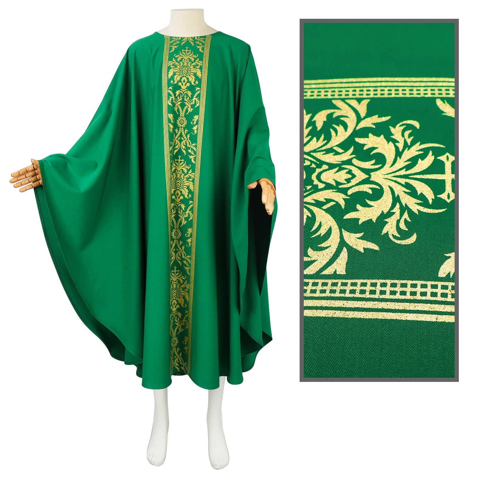 Robe religieuse de prêtre, Costume de Cosplay, Robe de Chasuble, Robe Baggy Vintage, Cape
