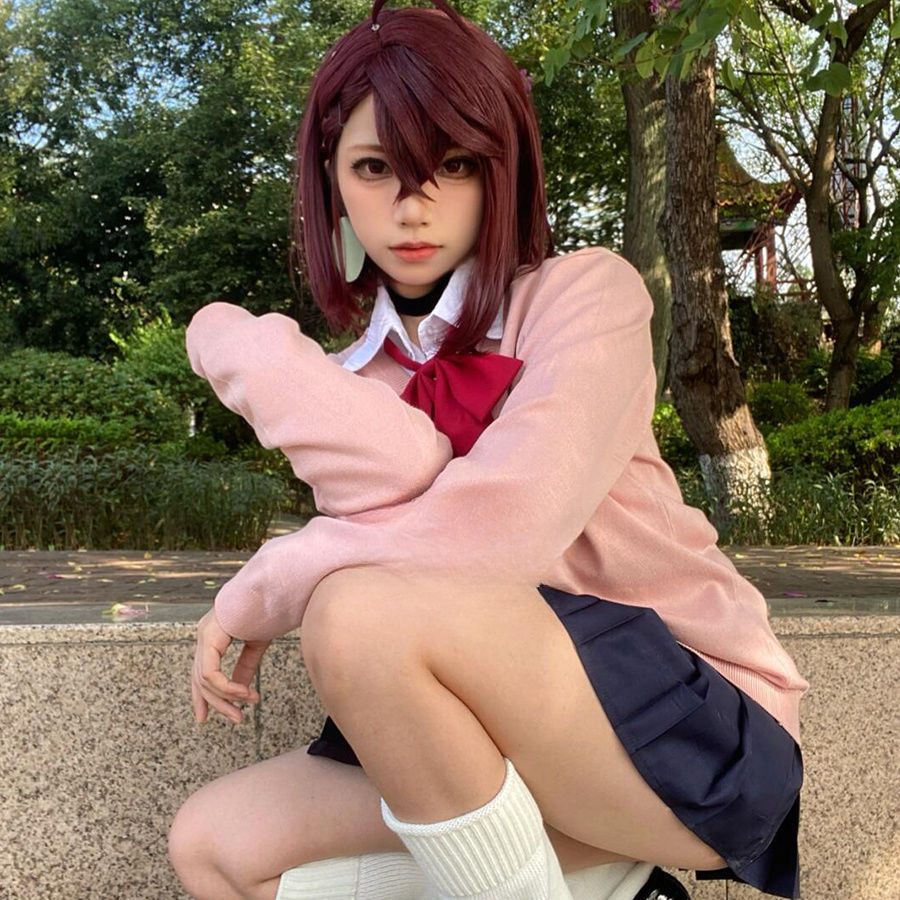 Uniforme JK Ayase Momo Cosplay, tenue de lycéens trempée, jupe Dandadan, costume COS, fête de carnaval, rose