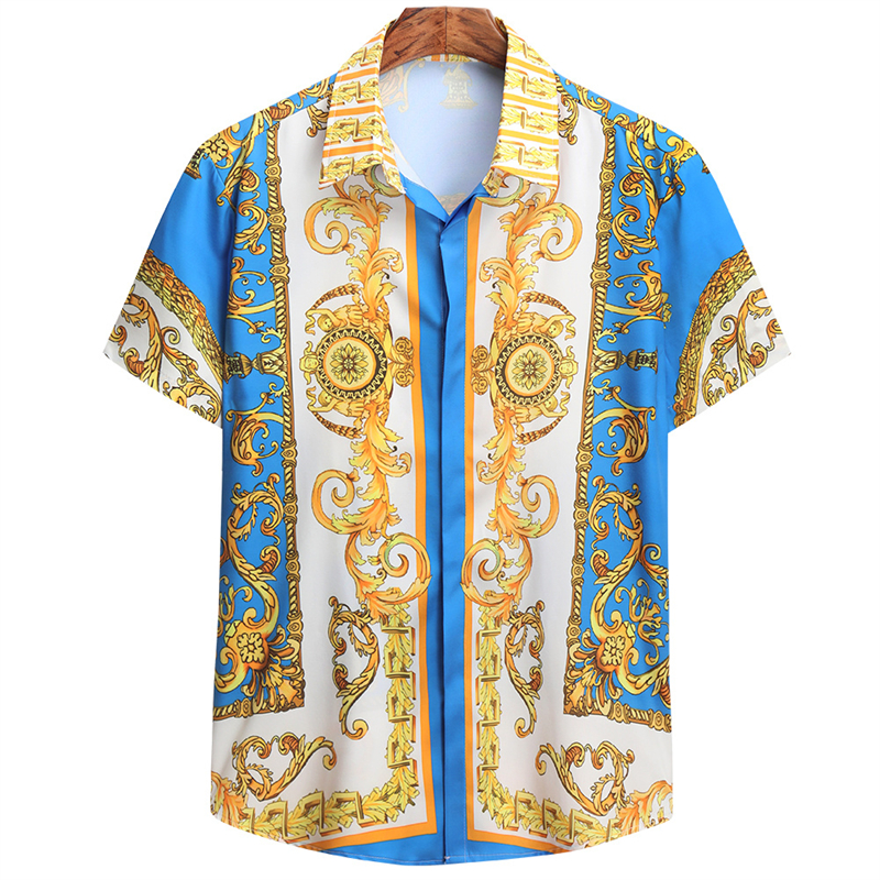 Chemises Real Betis tendance pour hommes, imprimées en 3D, style Moyen-Orient, Islam, décontractées, à col et boutons, coupe oversize, pour l'été