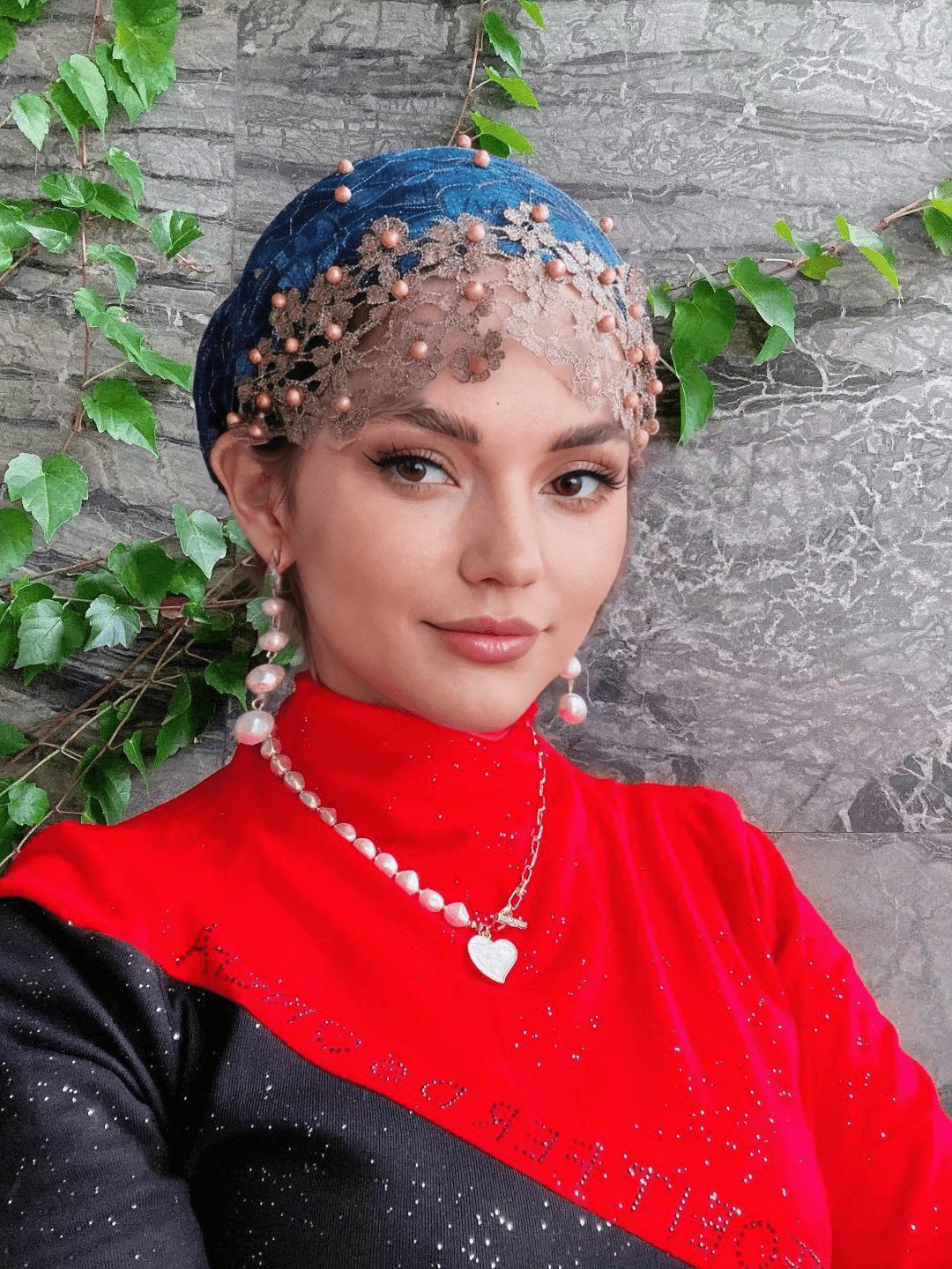 Femmes fleur Turban chapeau broderie perles musulman islamique tête enveloppement moyen-orient Turban doux extensible couvre-chef