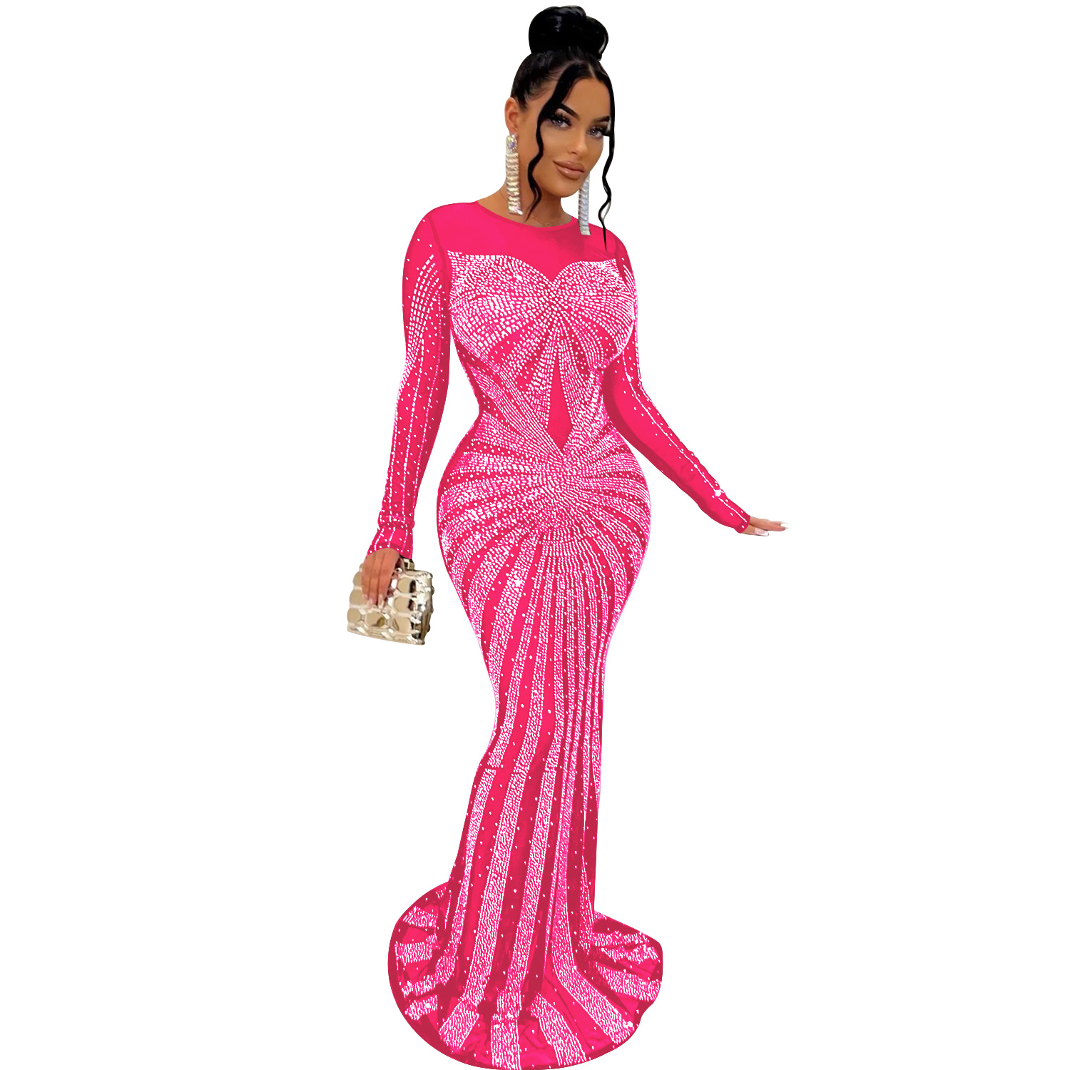 Robe africaine Maxi pour femmes, mode africaine, Sexy, robe de soirée pour femmes, Club de fête, maille, moulante, robes élégantes, 2023