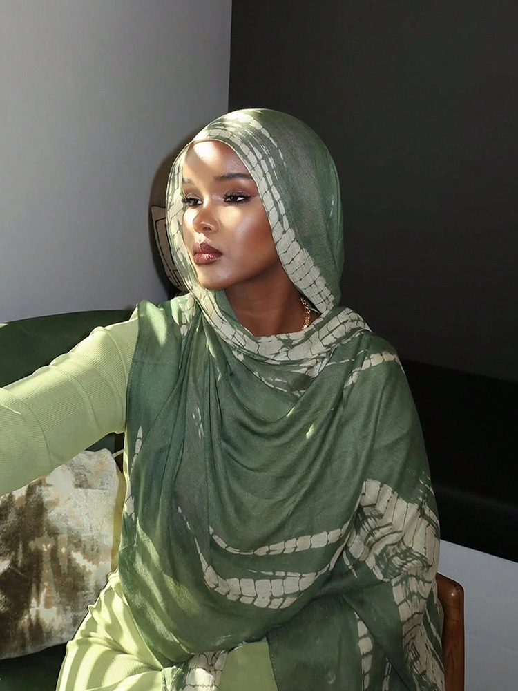 1 pièces Ramadan Hijab pour femmes imprimé Crocodile bohème aquarelle doux musulman Hijabs Floral respirant châle Wrap écharpe foulard