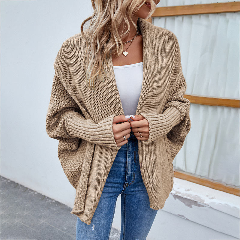 Pull à Manches Lanternes pour Femme, Cardigan Solide, Manteau de Streetwear à la Mode, Collection Automne-Hiver 2025