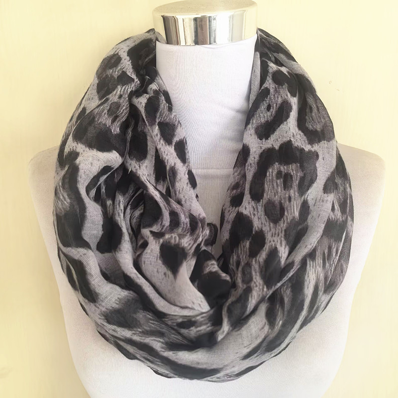 Mode imprimé léopard infini écharpe pour femmes doux chaud respirant foulard foulards musulmans Hijab boucle châle enveloppement foulard
