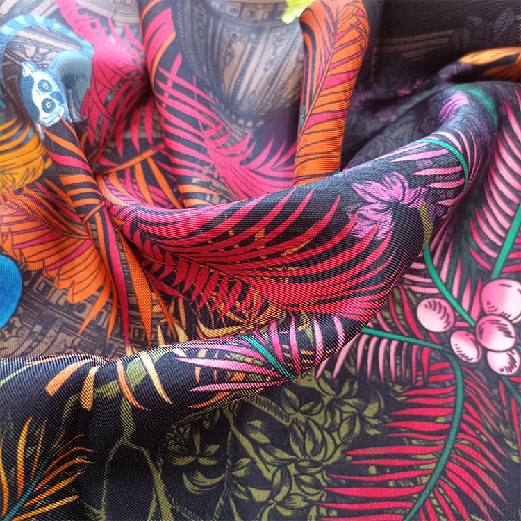 Foulard double face pour femme en soie de mûrier 18MM, de luxe, de créateur, 90*90cm, bandanas roulés à la main, accessoires pour sacs et ceintures