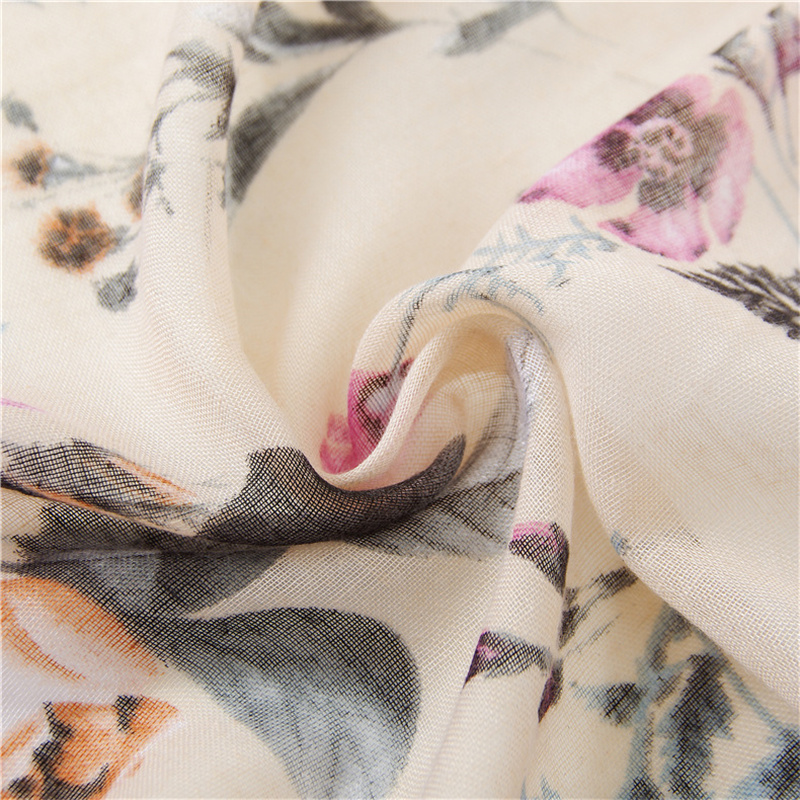 Mode impression fleur gland châle coton Viscose écharpe femmes plage crème solaire châle musulman Hijab Wrap foulard 180*90 cm