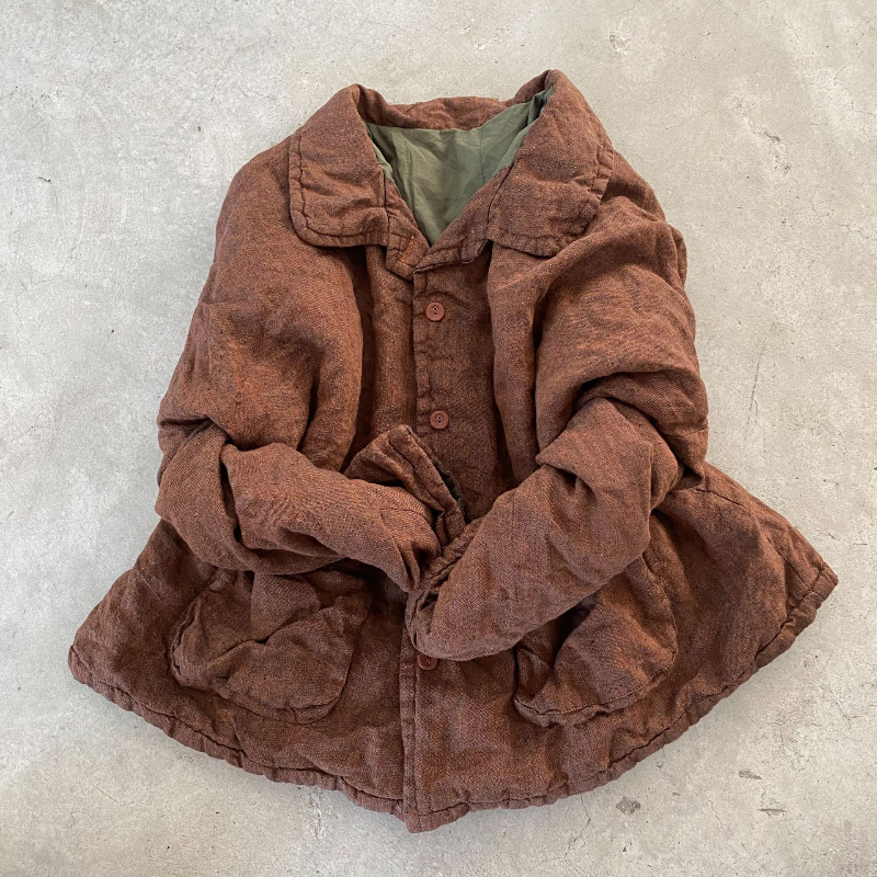 Veste Cardigan en coton et lin pour femme, nouveau Style coréen Vintage, coupe ample, vêtements chauds, automne hiver 2024