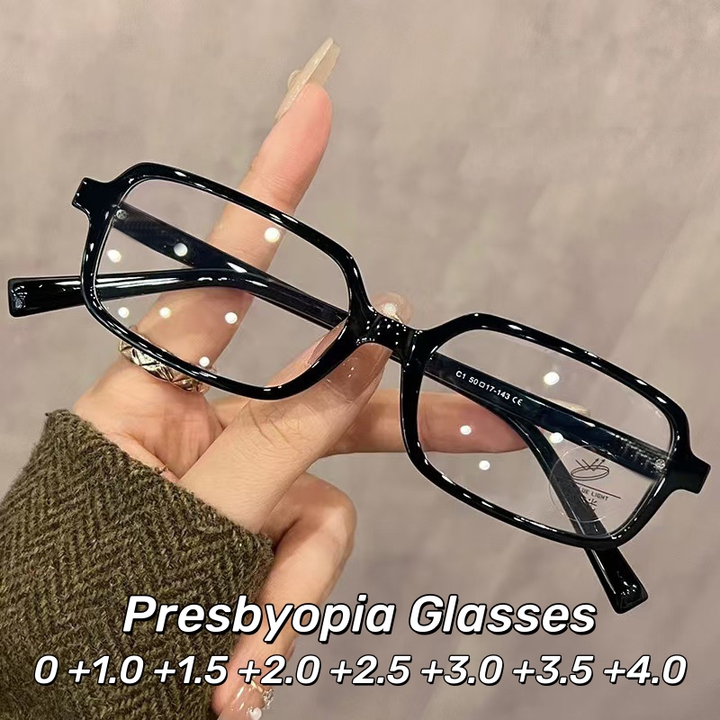 Lunettes de presbytie imprimées de luxe pour femmes, lunettes de lecture à petit cadre carré, mode ultra légère, anti-lumière bleue, hypermétropie
