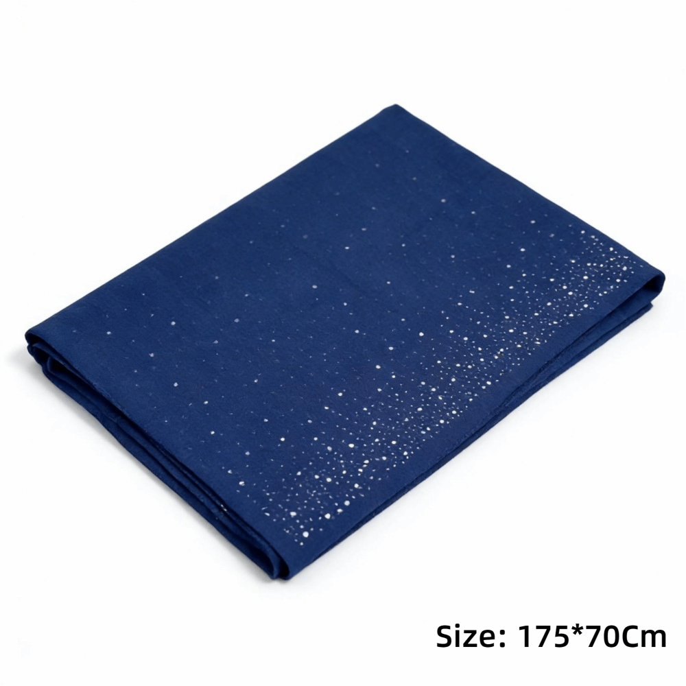 Châle en mousseline de soie pour femme avec strass, couleur unie, doux, scintillant, transparent, respirant, fin, pour soirée