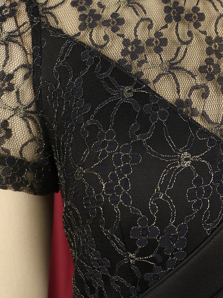Robe de soirée élégante à col haut pour femme, vêtements sexy, couture en dentelle, queue de poisson, coupe couvertes, noir, grande taille, célébrité, maxi