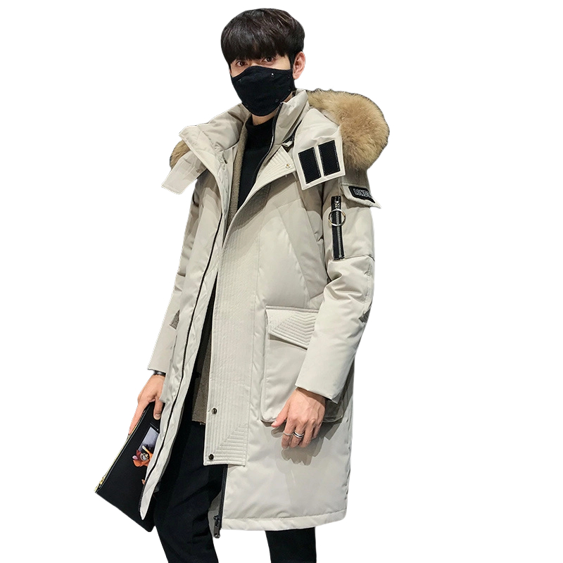 Parka épaisse au dessus du genou pour hommes, nouvelle Version coréenne, Style mi à Long, beau manteau tendance pour hommes, Parkas Design de haute qualité