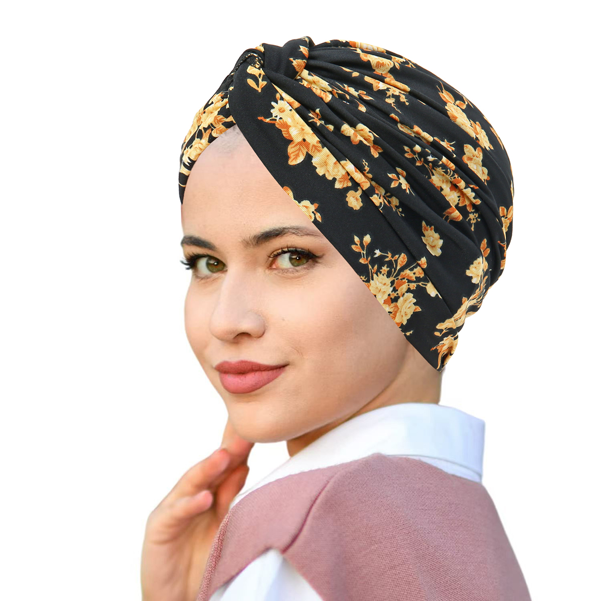 Nouveau doux élastique coloré musulman intérieur Hijabs femmes islamique musulman Hijab instantané Turban casquette pour dames rayure bohême imprimer