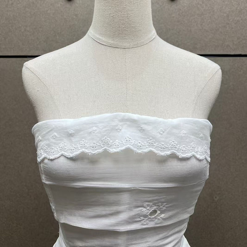 Débardeur femme Nouveau haut sans manches brodé de fleurs pour l'été 2026 Corset sexy dos nu pour femme Débardeur en mélange coton-lin style Y2K