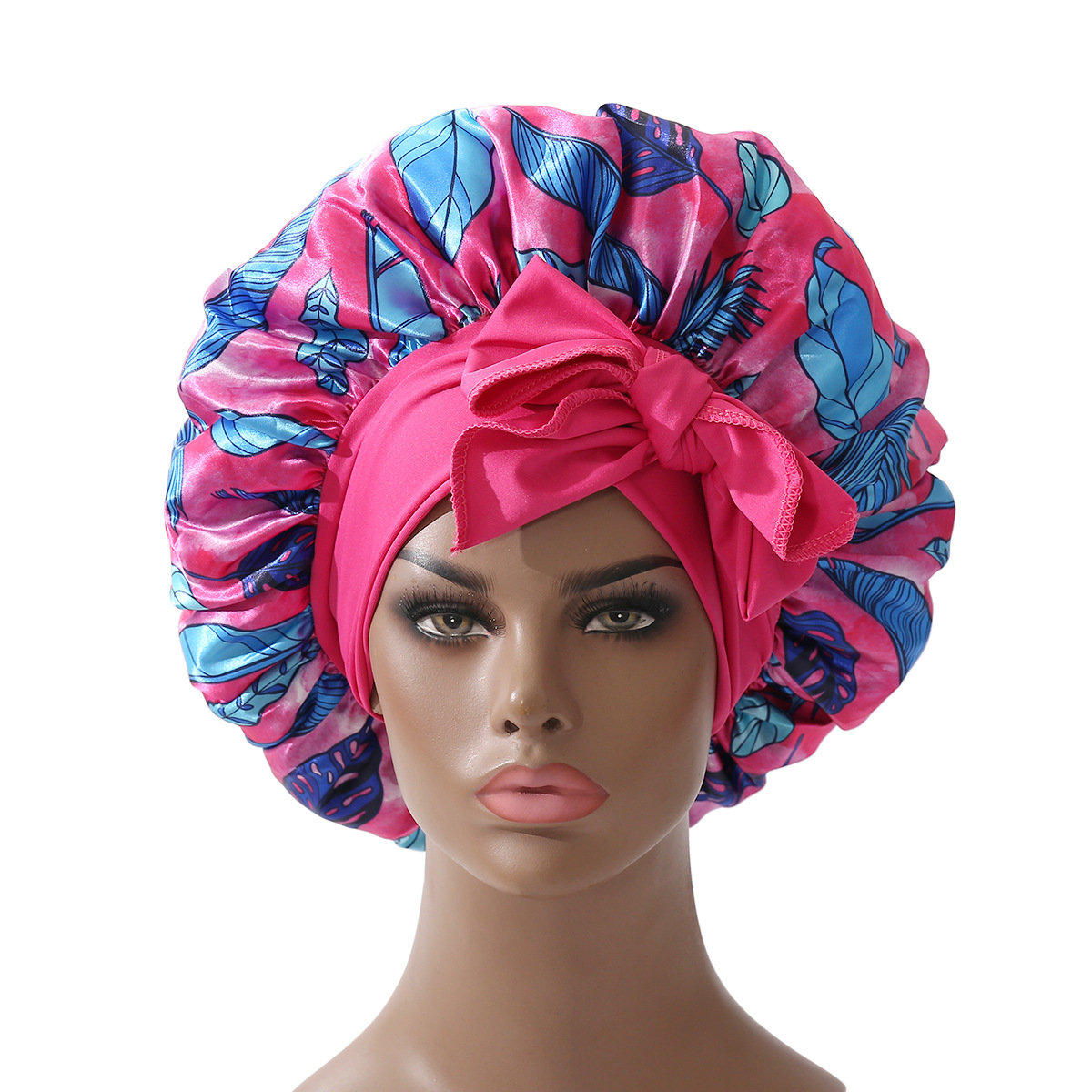 Bonnet de douche en Satin pour femmes, Extra Large, à longue queue, Style africain, imprimé, pour dormir