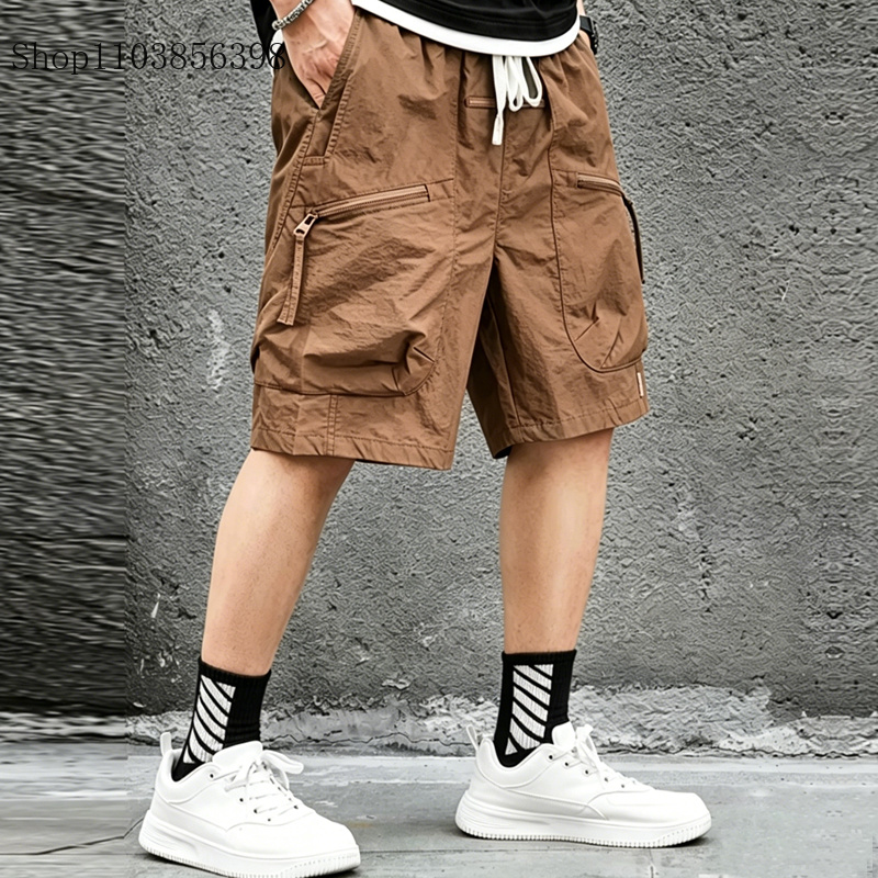 Shorts cargo pour hommes, extérieur, voyage, sport décontracté, shorts à grandes poches, tissus confortables pour hommes, shorts fins pour les sorties