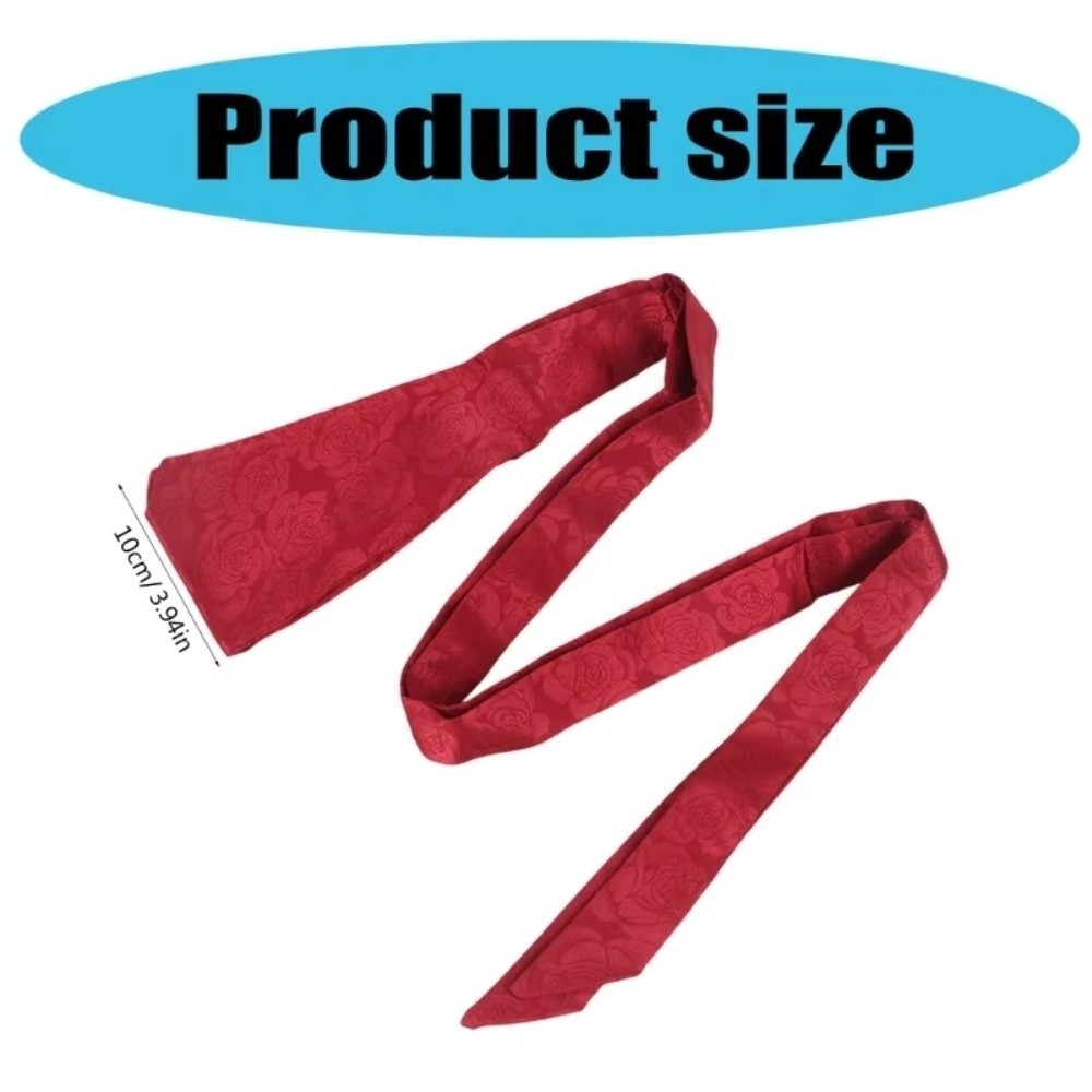Ceinture large imprimée élégante, ceinture à nouer pour vêtements traditionnels chinois, sangles décoratives pour robe portefeuille ou robe licou