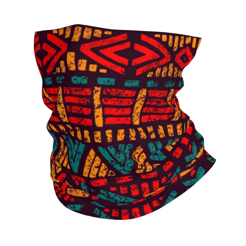 Bandana africain Bogolan, cache-cou d'hiver pour homme et femme, écharpe coupe-vent pour le ski, art tribal ethnique africain, cache-cou, bandeau