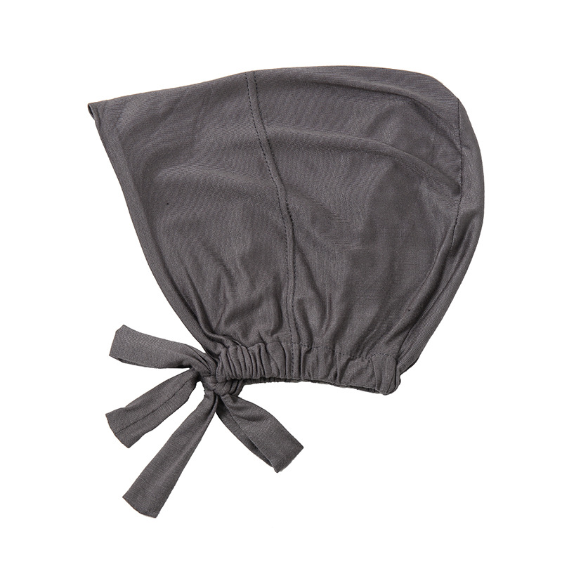 Femmes musulmanes intérieur Hijab casquettes Stretch réglable élastique Bonnet cravate dos Jersey femme bandeau Turbante Mujer