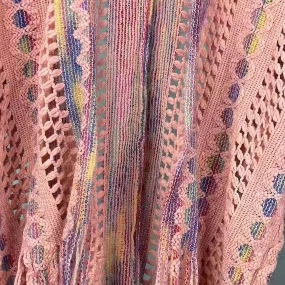 Châle tricoté bohème pour femmes, Style ethnique, enveloppes creuses, écharpe, manteau pour dames, Cape à pampilles