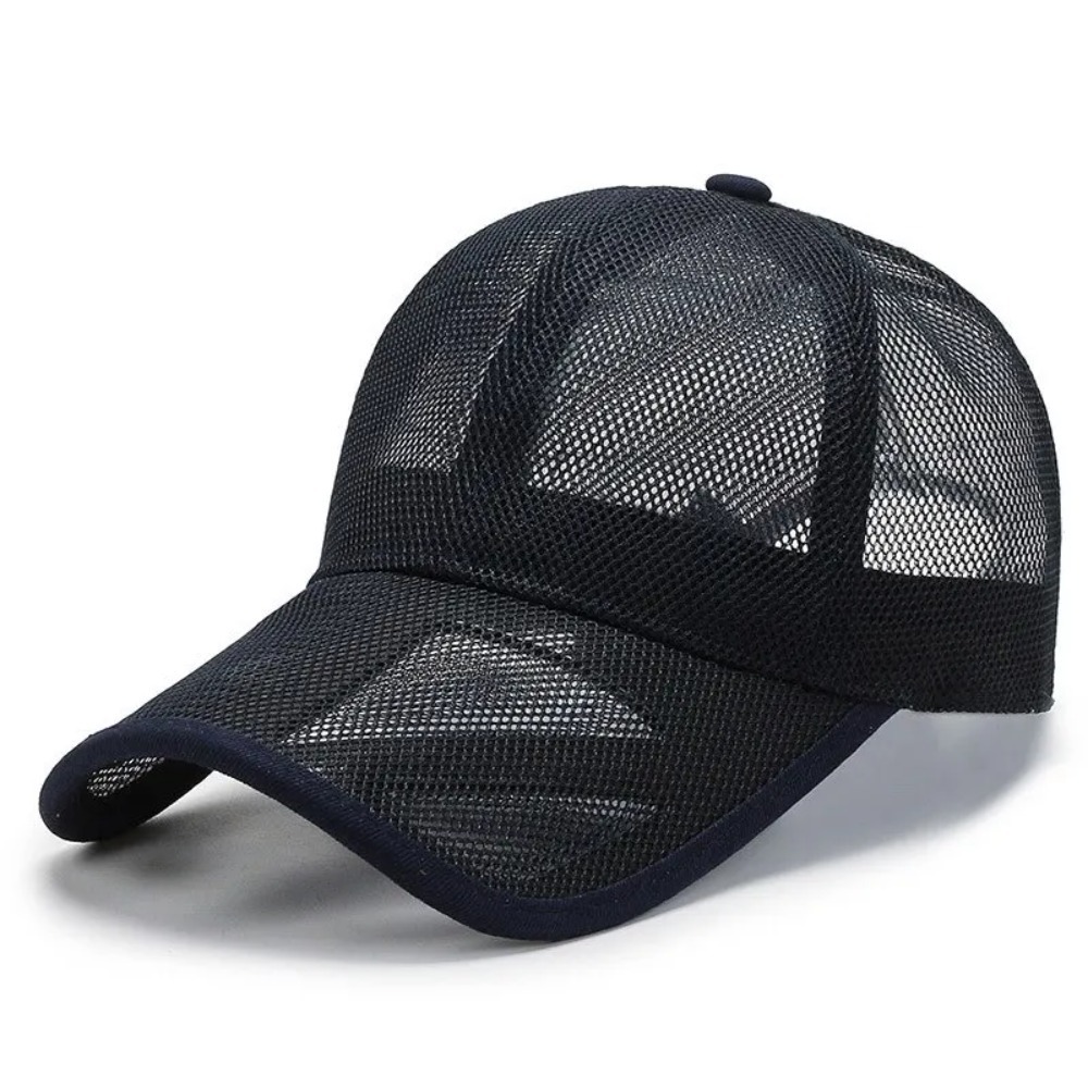 Casquette d'été pour homme et femme, à bord ajouré, en maille respirante, pour sports de plein air, protection solaire, style baseball, réglable, avec fermeture snapback