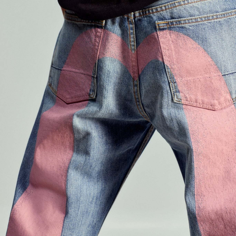 Jean imprimé pour homme, taille haute, coupe droite, en denim, style Harajuku, unisexe, coupe ample, fuselée, décontractée, streetwear, tendance mode, nouvelle arrivée