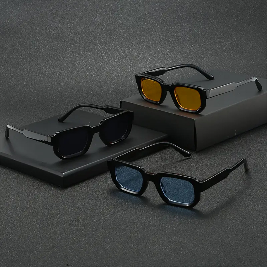 3 paires de lunettes de soleil carrées classiques, unisexes, adaptées aux vacances, aux fêtes, aux voyages, à la décoration et à d'autres occasions