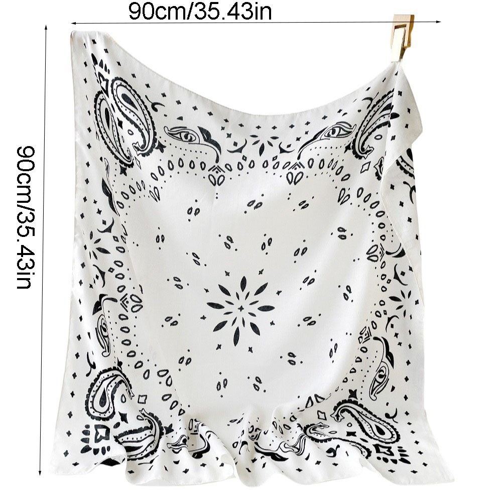 Écharpe carrée simple et fine, style coréen, respirante, petite écharpe de 90 cm, bandeau pour cheveux, mouchoir carré, plage