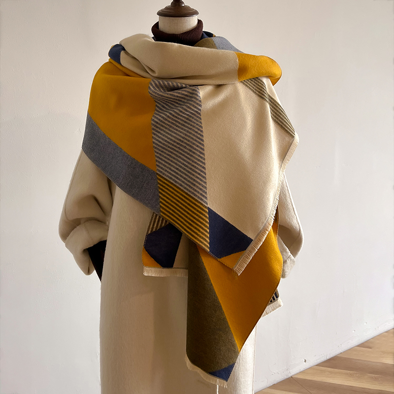 Écharpe en cachemire vintage polyvalente, garder au chaud, épaissie, nouvelle mode, hiver
