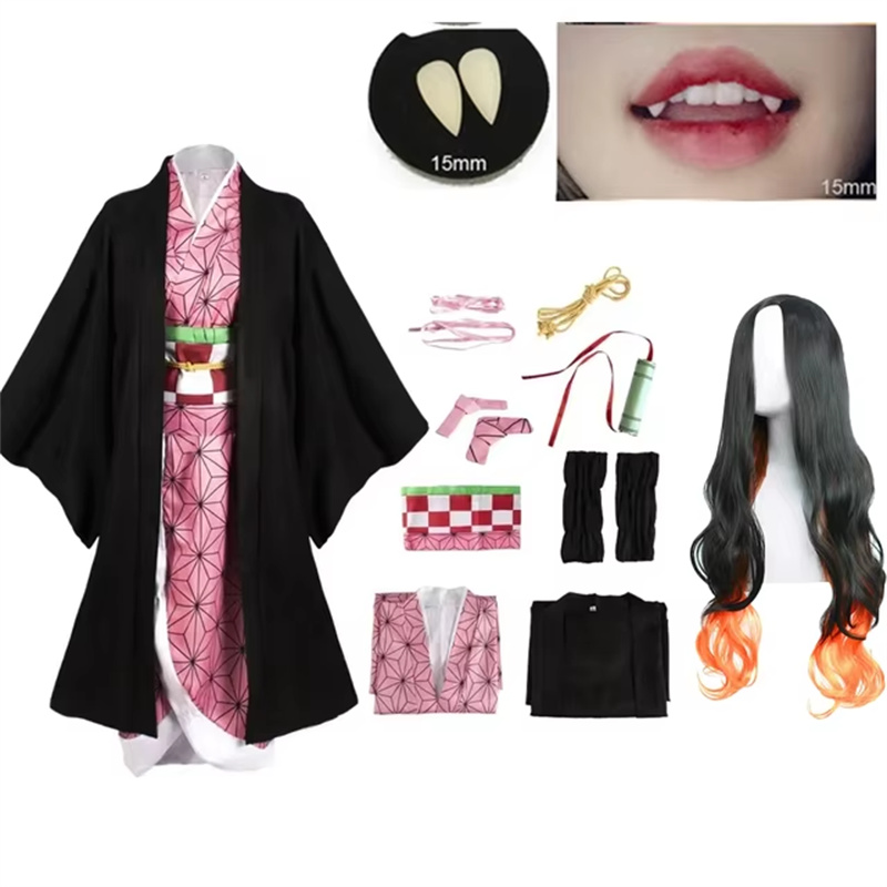 Nouveau Costume de Cosplay Kamado Nezuko, Uniforme Adulte pour Fête de Carnaval Anime Japonais, Costume d'Halloween pour Fille