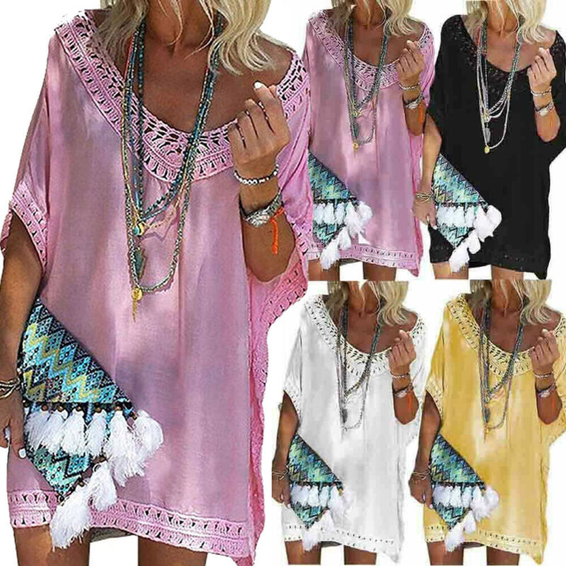 Robe de plage pour femmes, cover-up, kaftan, Industries ong, vêtements d'été, maillots de bain, pour dames, nouvelle collection 2020