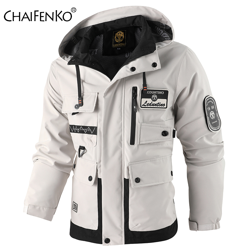 Extérieur hommes confort détachable chapeau solide hauts printemps automne simplicité coupe-vent manteau décontracté nouvelle mode polyvalent veste hommes