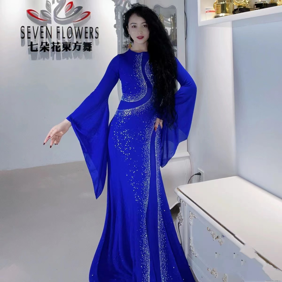 Robe de spectacle orientale de danse du ventre, Robe de danse du ventre professionnelle pour femmes, Robe Khaleegy