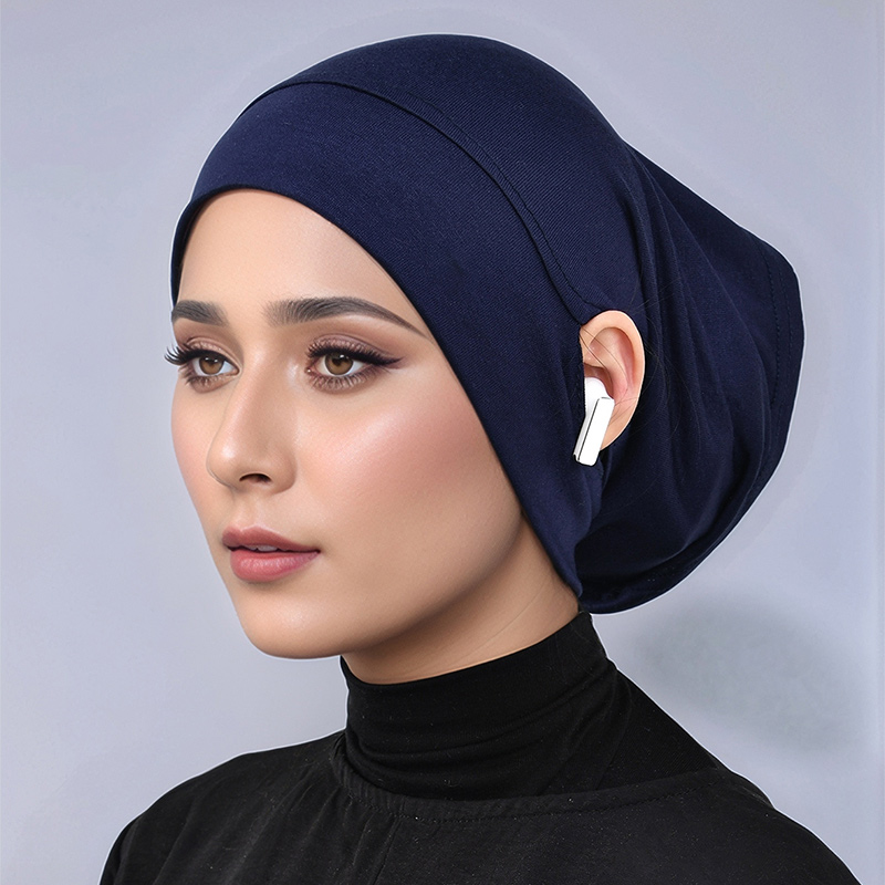 Nouveau sous-hijab musulman pour femme 2026 avec trou pour les oreilles, bonnets hijab, bandanas, sous-bonnets pour hijabs, sous-foulards, bandeaux islamiques
