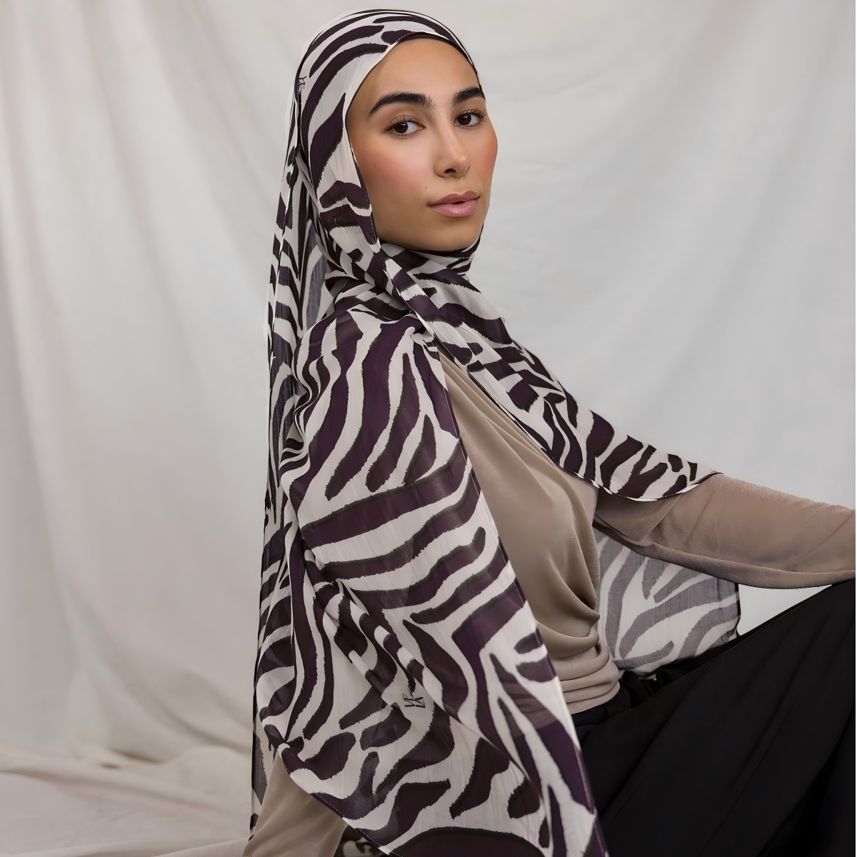 Mode femmes motif zèbre Volie Hijab écharpe musulman châle écharpe bandeau Pashmina étole Bufandas Maylasia Tudung