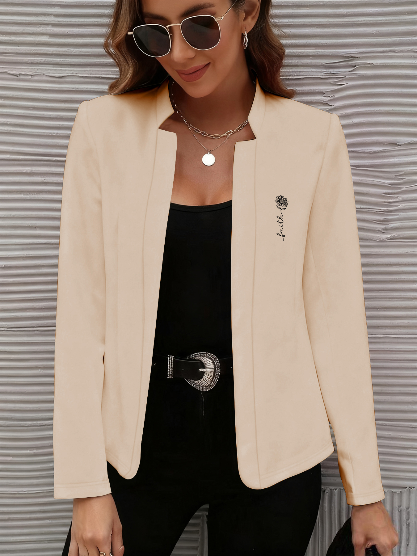 Vestes décontractées de style européen et américain pour le printemps et l'automne, cardigans tendance incontournables pour femmes, blazers à la mode pour femmes, cardigans ajustés pour femmes, style à manches longues,