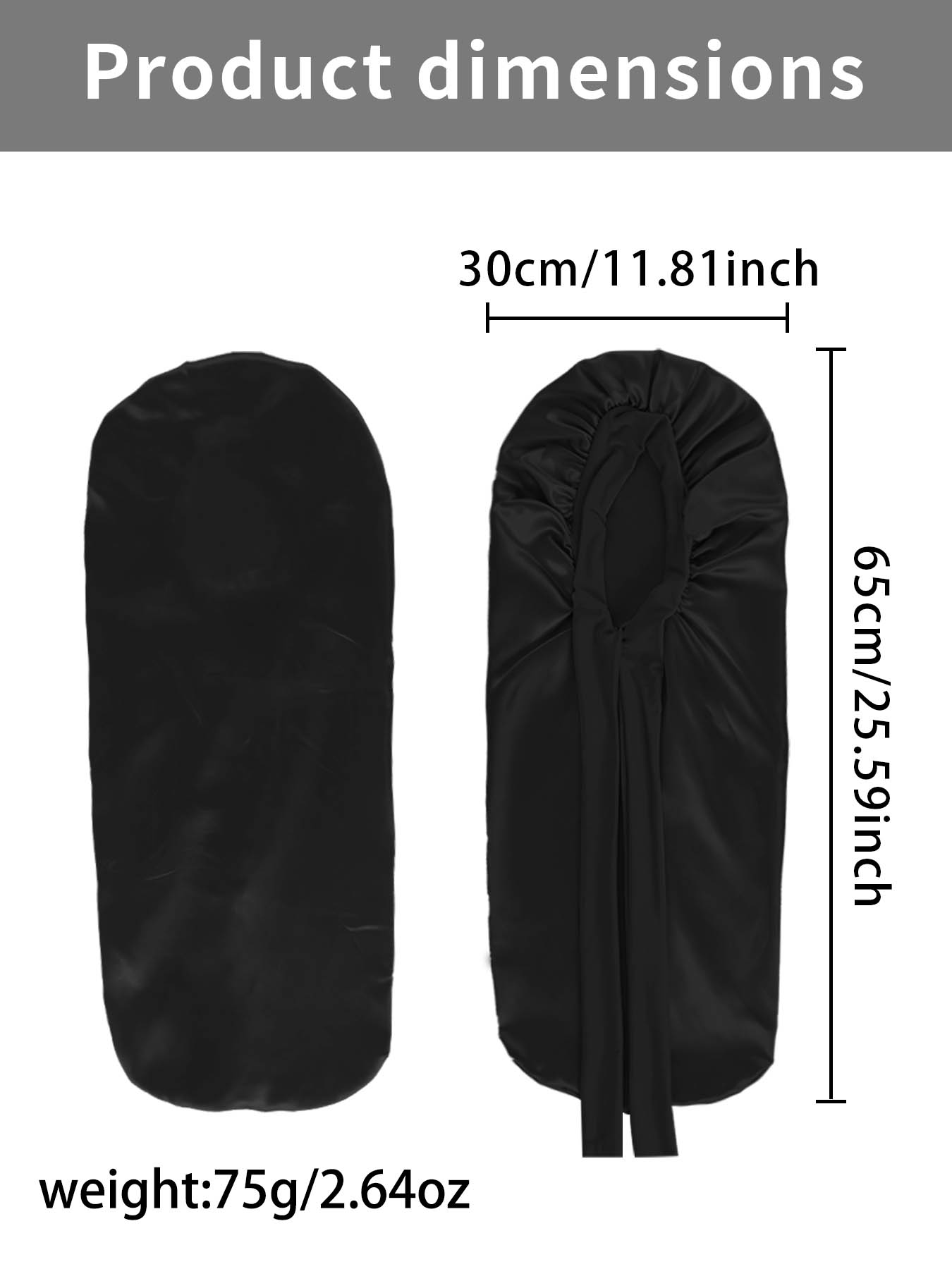 Bonnet en satin doux et soyeux pour femmes, cheveux naturels et bouclés, taille extra large, avec lien pour un sommeil confortable.