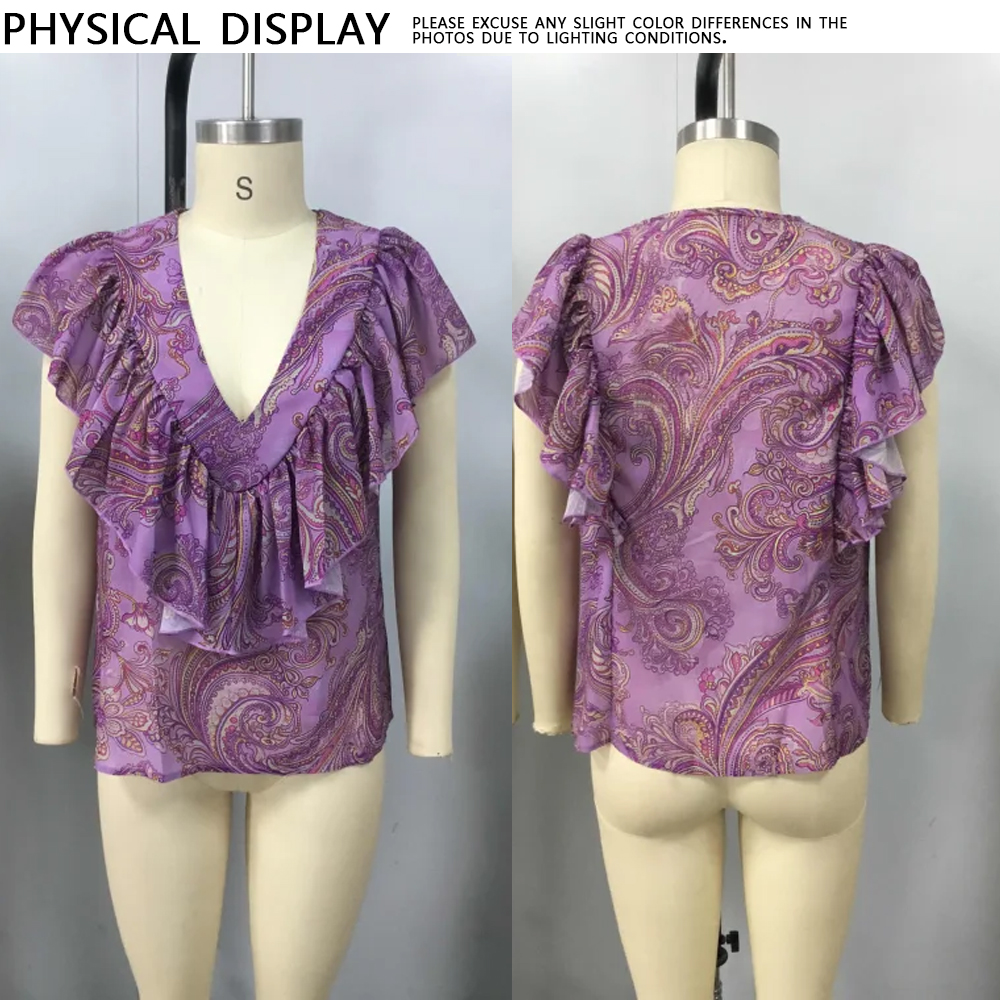Chemise élégante à imprimé bohème pour femmes