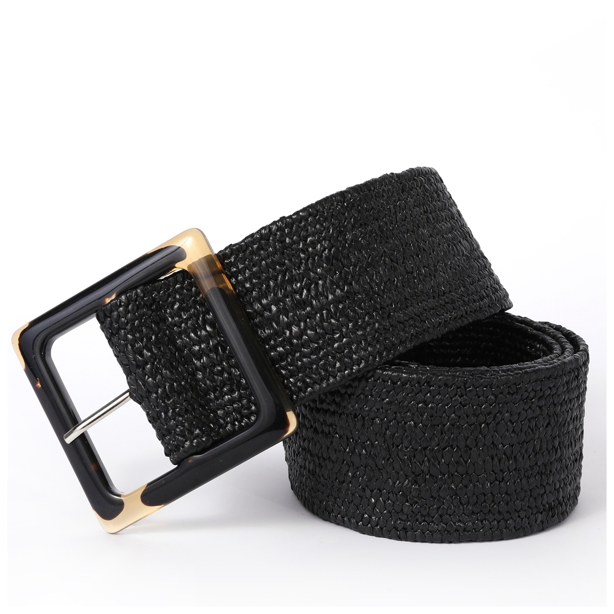 Fantaisie tissé style bohème boucle carrée large femmes ceinture vintage dames ceinture