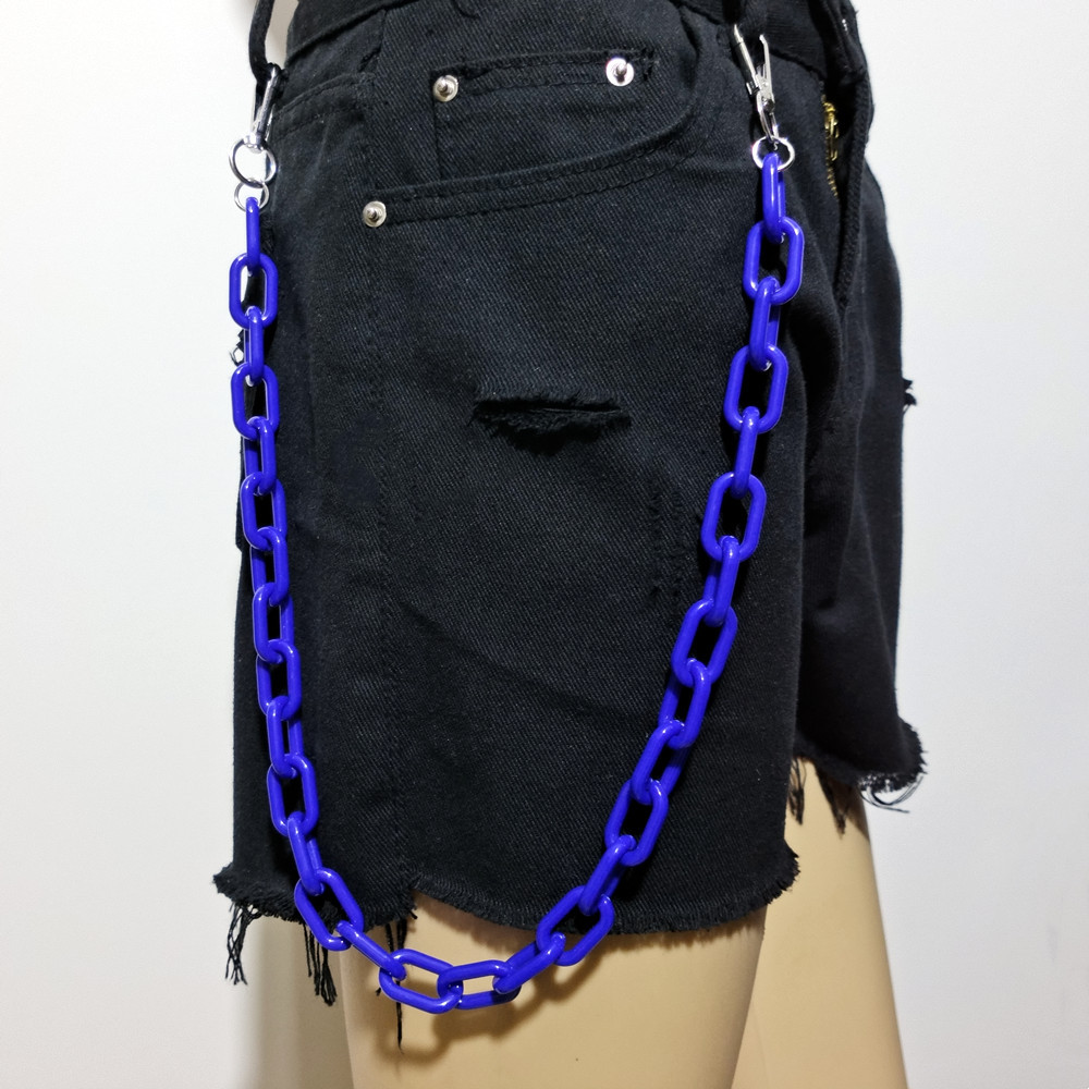 Chaîne de taille punk argentée pour femme, chaîne de pantalon pour jeans, chaîne de ceinture cool en métal style rock, bijoux hip-hop d'été