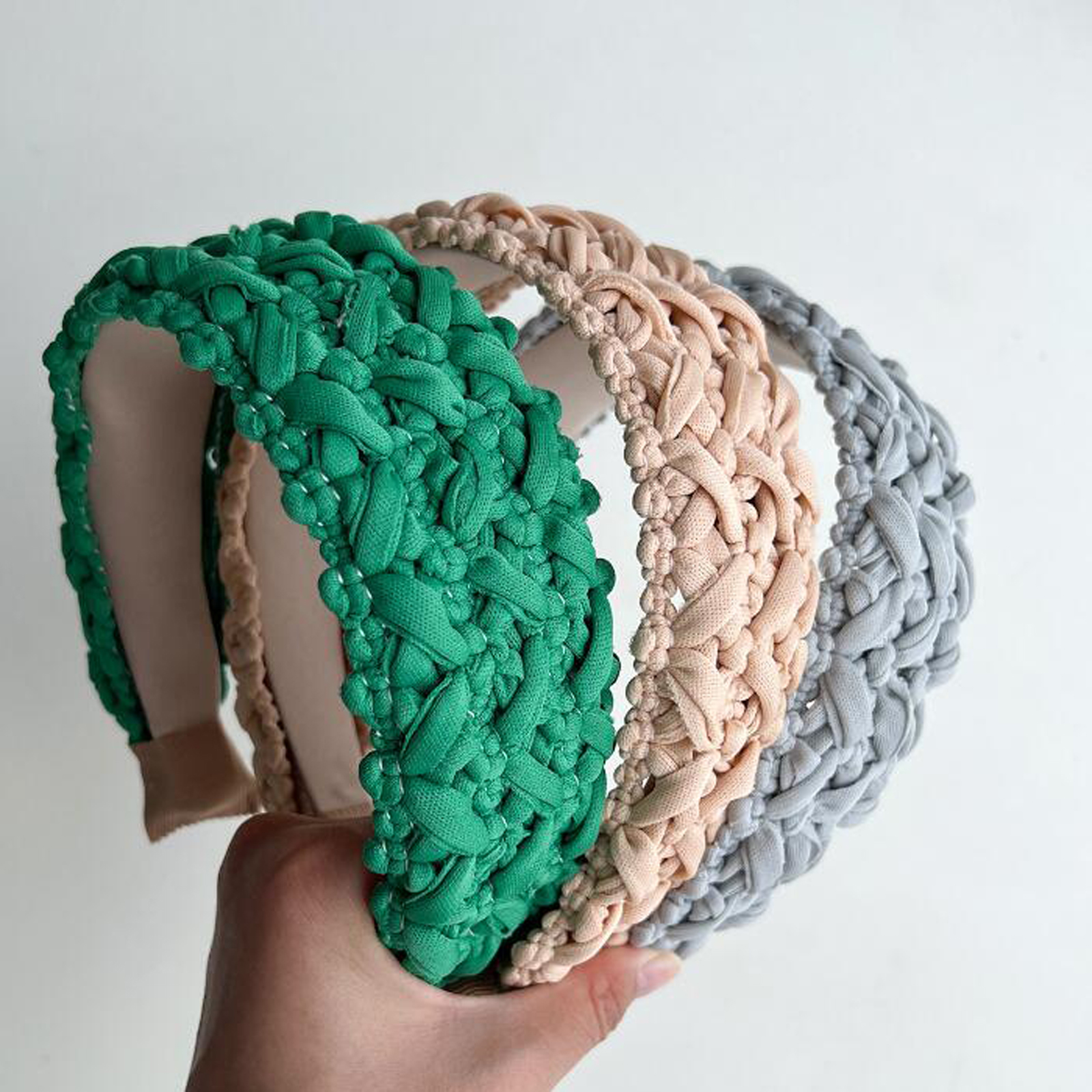 Turban Tressé sur le Côté Large pour Femme, Bandeau de Cheveux Fait à la Main, Accessoires de Cheveux, Document Solide, Vêtements de Sauna, Nouvelle Mode