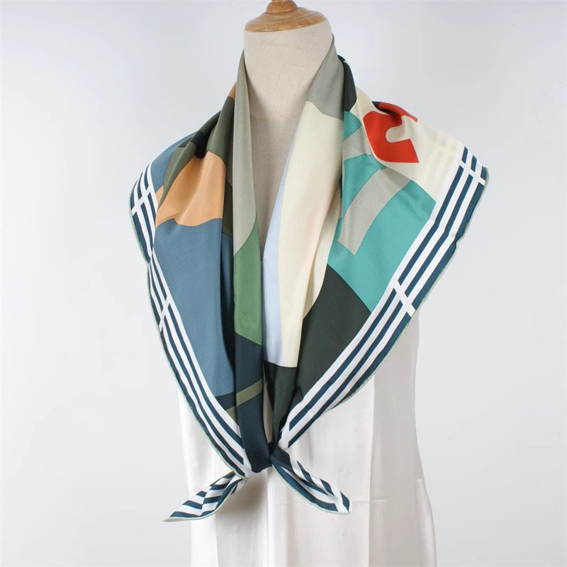 Grand Foulard Carré 100% Naturel pour Hijab, Châle, 35x35 Pouces
