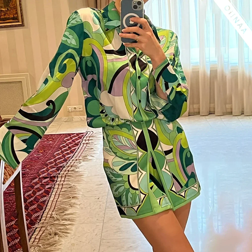 Ensembles de jupes d'été pour femmes, hauts tendance 2024, chemise à manches longues imprimé floral, jupe trapèze taille haute, ensembles de plage bohèmes, jupe Y2K