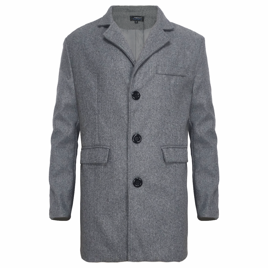 Manteau en laine décontracté pour hommes, Style britannique, manches longues, doublure, automne et hiver