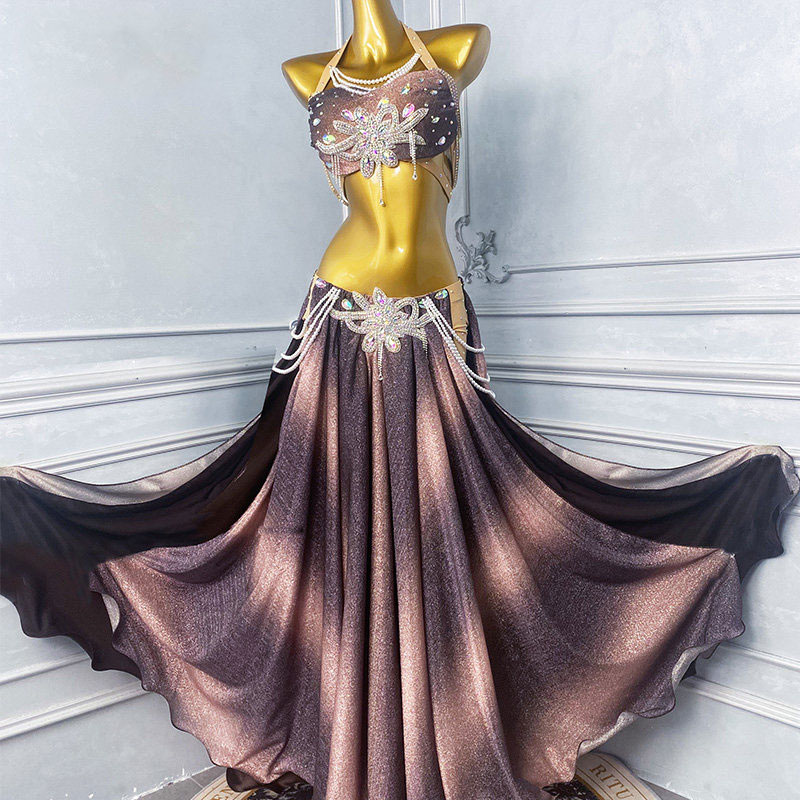 Costume de danse orientale pour femmes, tenue de danse professionnelle, robe de danse du ventre, jupe de cours, tenue de scène, modèle 2026