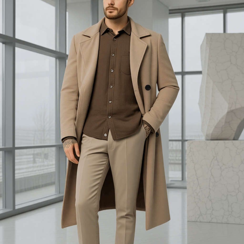 Veste à Double boutonnage pour hommes, manteau d'affaires décontracté pour hommes, automne hiver, Blazer en laine épaisse et chaude, vêtements de cérémonie, costume d'extérieur