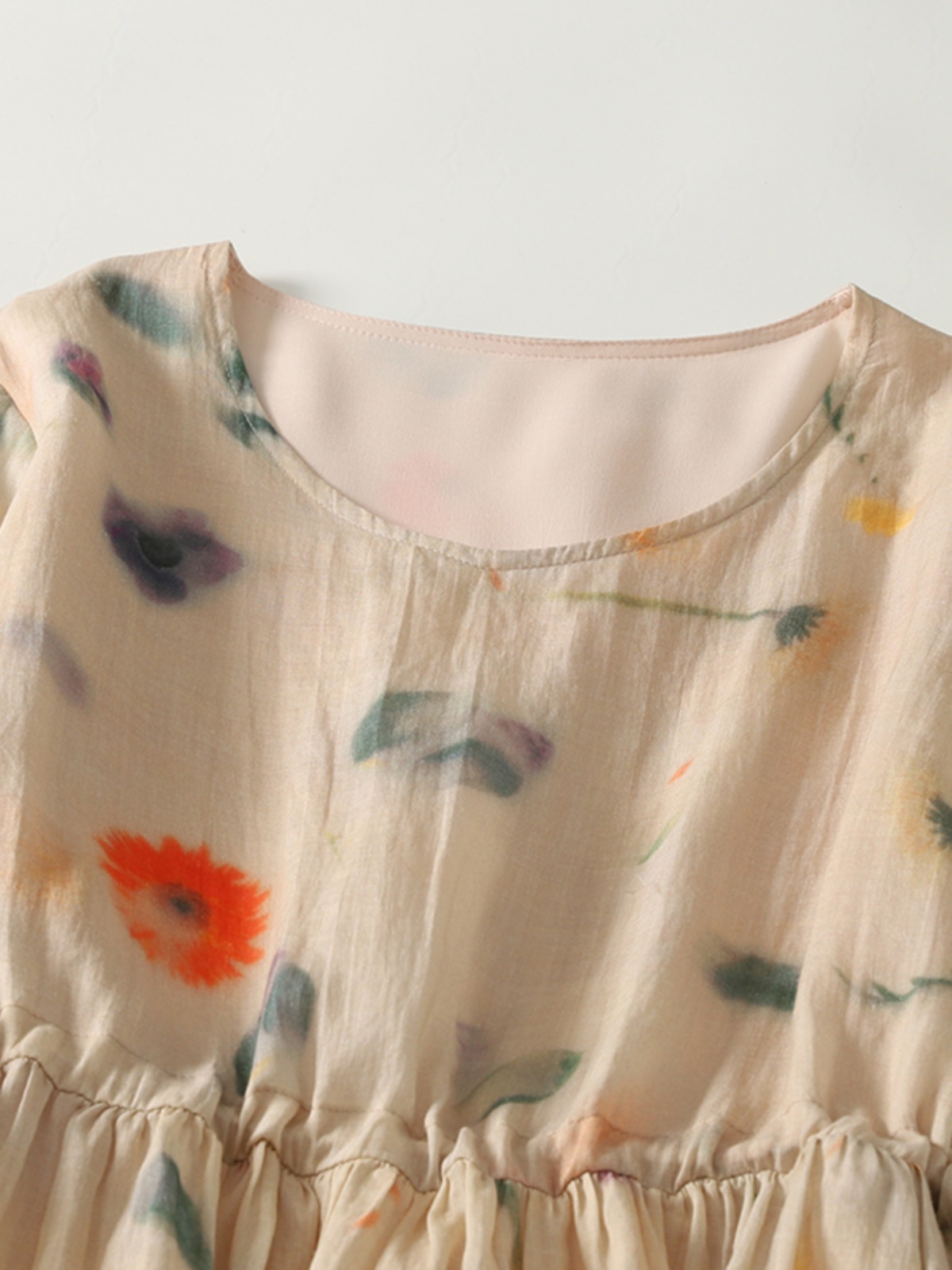Robe en lin pour femmes, Style frais, imprimé floral, taille élastique, demi-manches, col en v, plage, vacances, ligne a, frocs Vintage