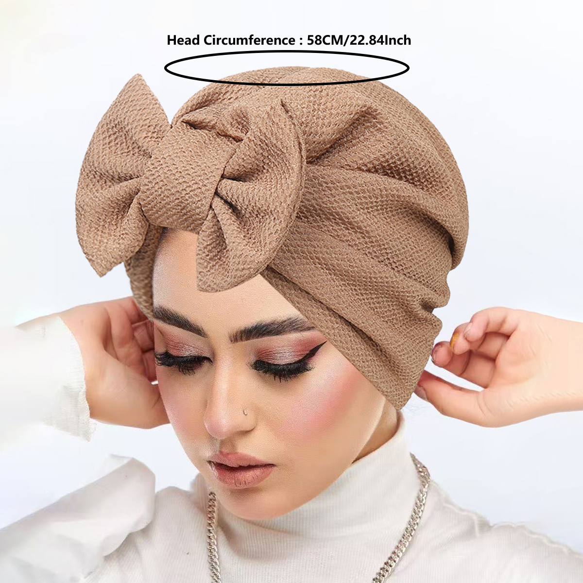 Nouveau femmes nœud noué Turban indien chapeau musulman Hijab Bonnet perte de cheveux foulard chimio casquette chapeaux Bandanas Turbante Mujer