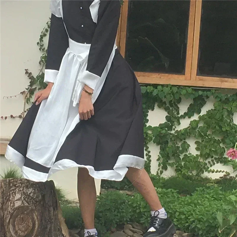 2026 Halloween : Tenue de Soubrette pour Femme, Robe Longue, Robe Tablier, Robes Lolita, Vêtements pour Homme, Costume de Café Unisexe, Costumes de Cosplay Anime