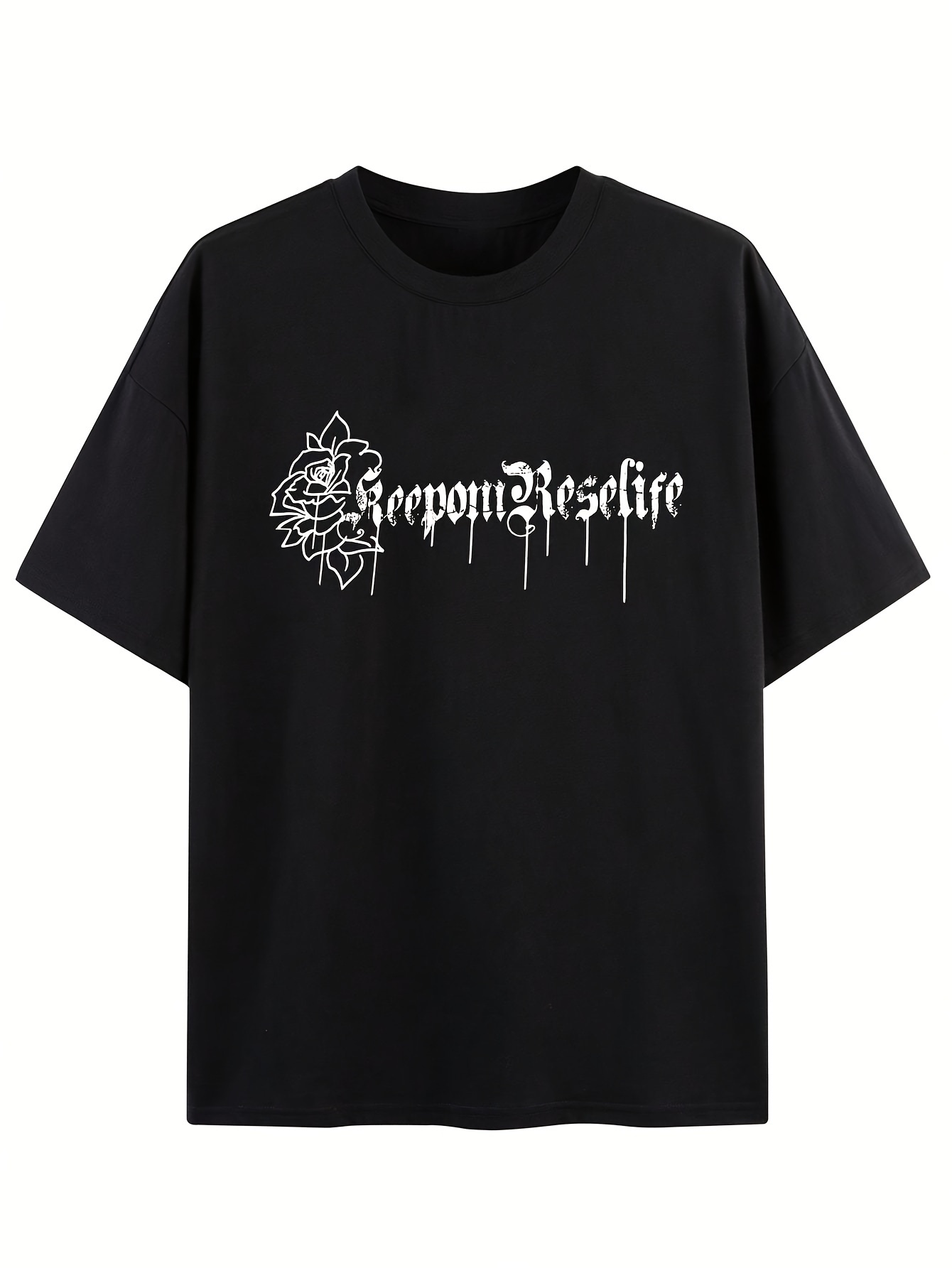 Mode coréenne femmes T-shirt vieux journal imprimé 100% coton T-shirt été col rond hauts amples rue décontracté femme vêtements