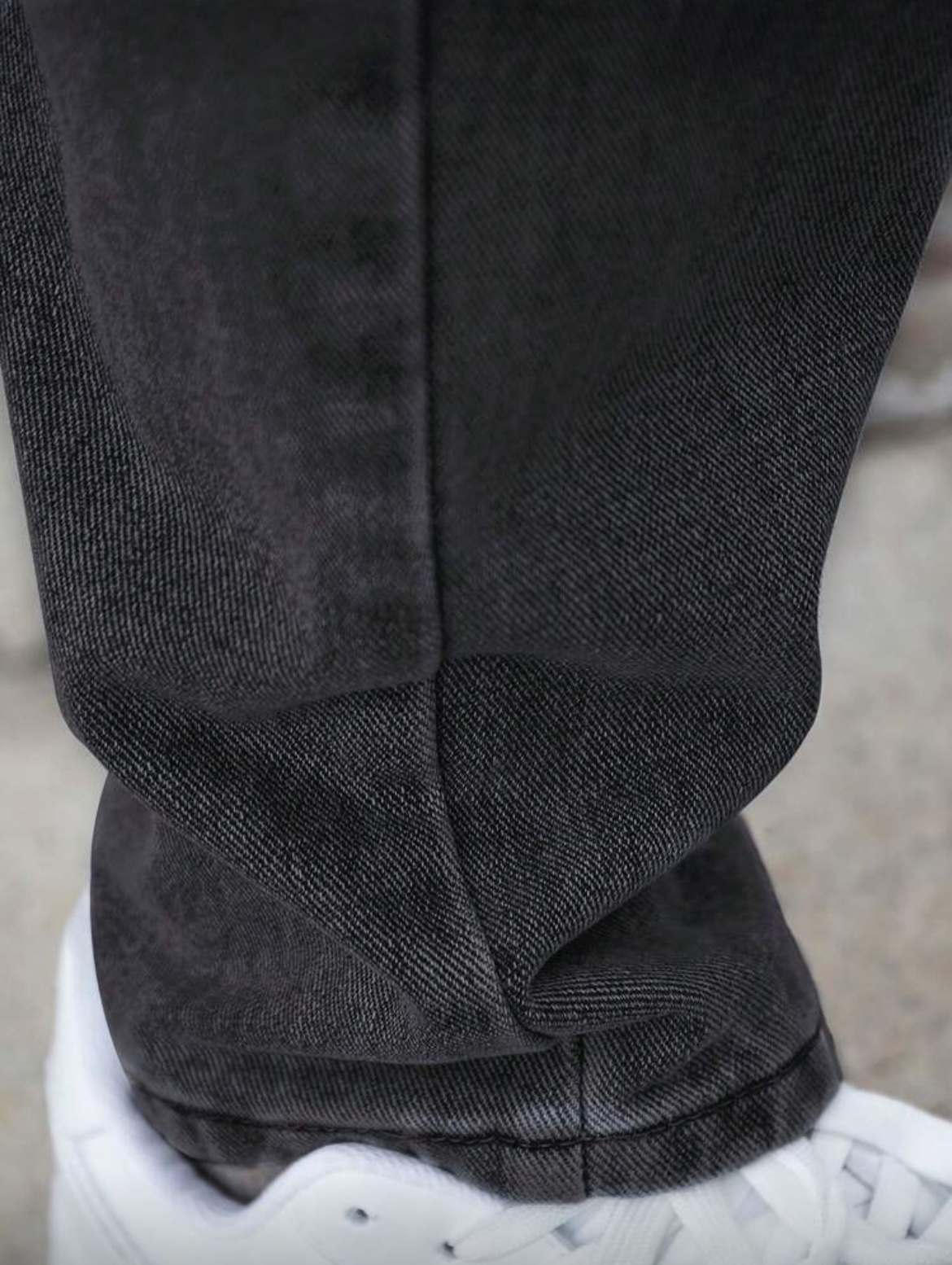 Jean droit ample pour hommes, délavé gris foncé Vintage, tenue quotidienne décontractée, confortable et polyvalent, toutes tailles